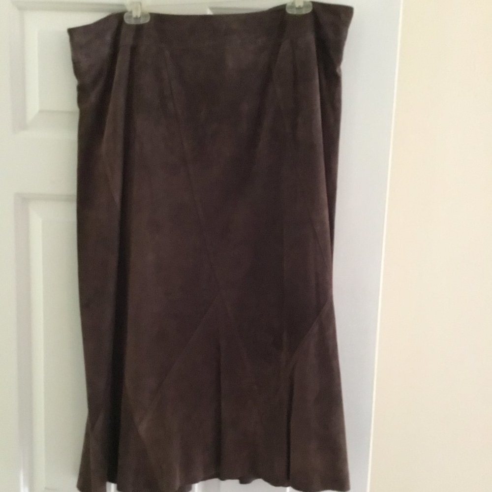 Brown Suede Skirt